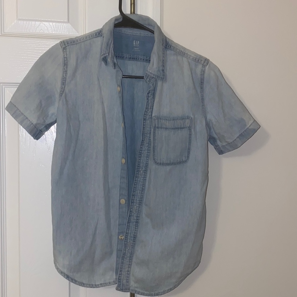 Boy short sleeve denim shirt- Gap